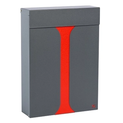 vendita online Cassetta s23 in lamiera verniciata ferro cover rossa 280x90x390h mm. Cassette postali, bacheche e casellari Silmec